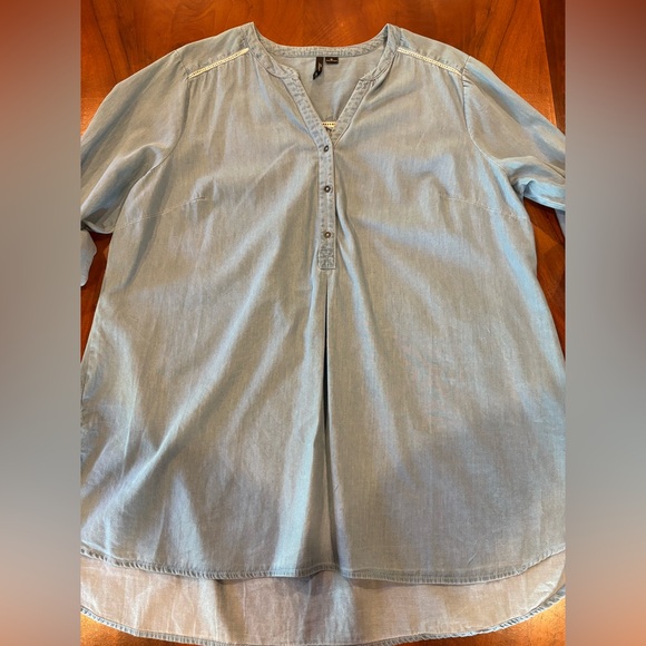 2pc, Denim blouse and Scarf, size 1x, By New Direction, UEC - Picture 4 of 8